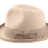 The PHAETON | Agnoulita Custom Handmade Hats Agnoulita Hats 2 | Camel, Center-dent, Homburg Fedora, Rabbit fur felt