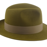 The PHOENIX | Agnoulita Custom Handmade Hats Agnoulita Hats 5 | Center-dent, Green, Olive Green, Rabbit fur felt, Unisex Fedora