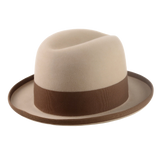 The PIGALLE | Agnoulita Custom Handmade Hats Agnoulita Hats 4 | Camel, Homburg Fedora, Rabbit fur felt, Single-crease
