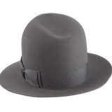 The Pulsar: Fedora showing the meticulous explorer crown design and raw-edge brim | Agnoulita Hats