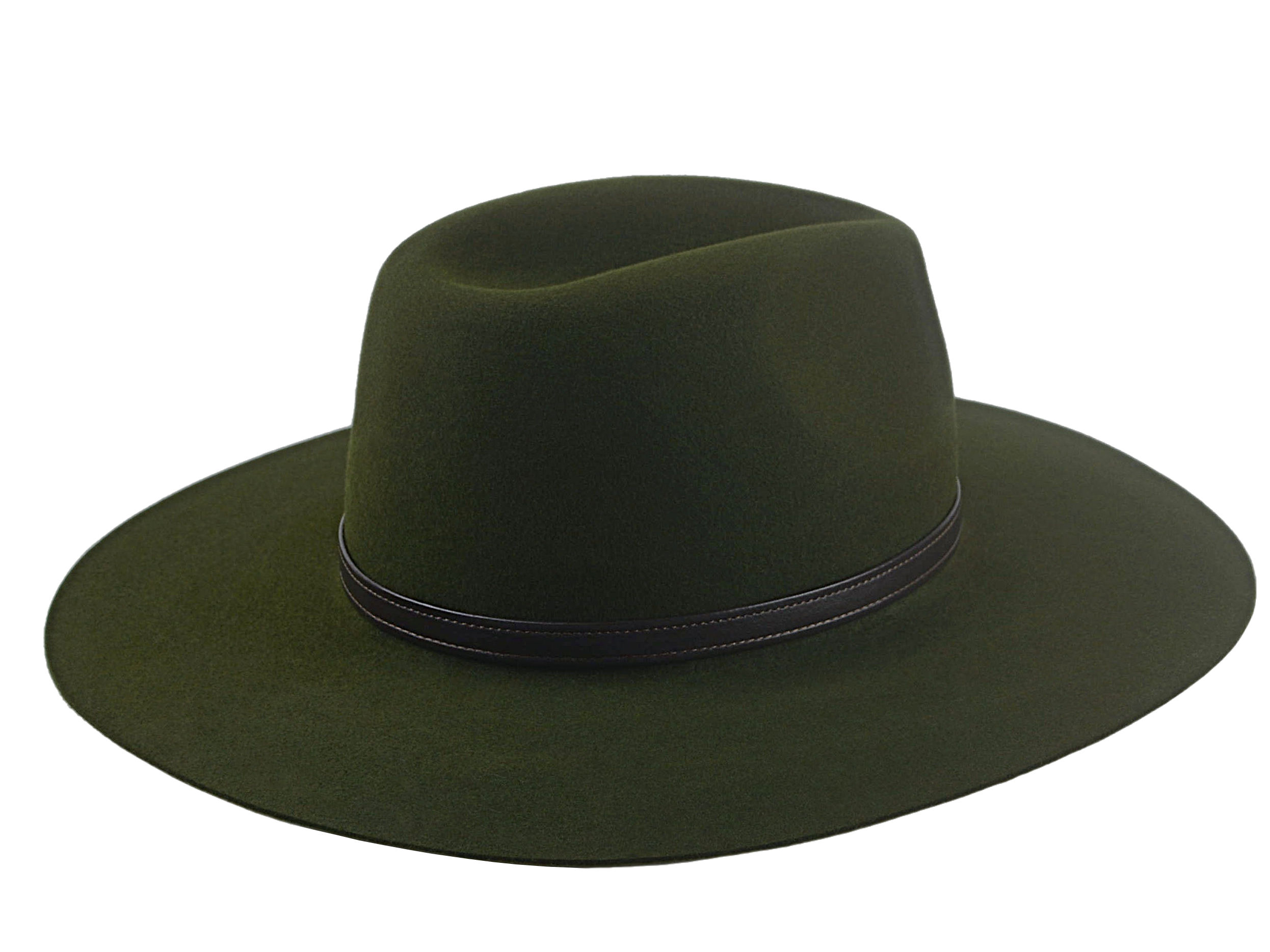 The PUNTER | Agnoulita Custom Handmade Hats Agnoulita Hats 4 | Center-dent, Outback, Rabbit fur felt