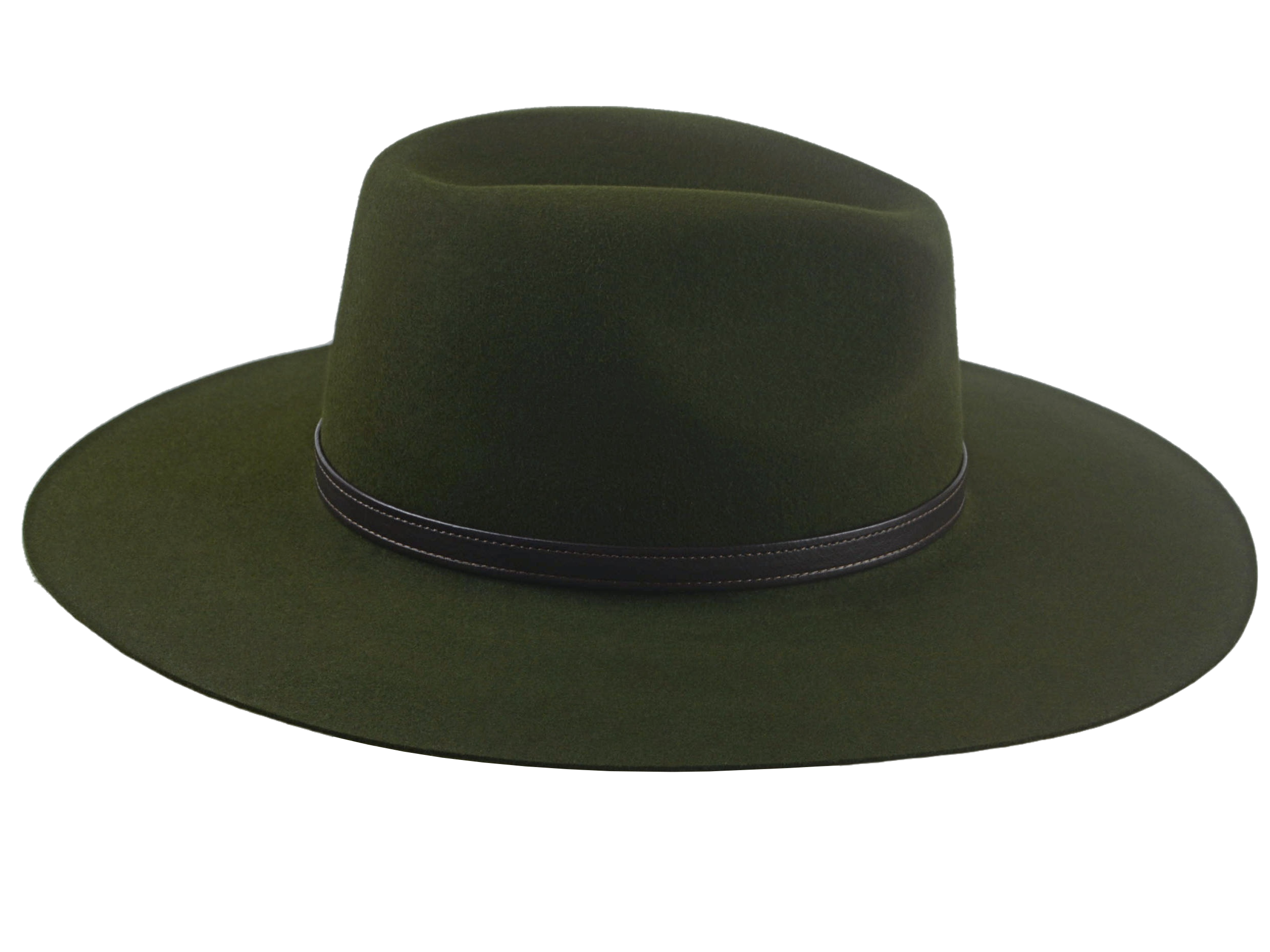 The PUNTER | Agnoulita Custom Handmade Hats Agnoulita Hats 5 | Center-dent, Outback, Rabbit fur felt