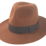 The RAIDER | Agnoulita Custom Handmade Hats Agnoulita Hats 1 | Brown, Cocoa Brown, Explorer, Men's Fedora, Rabbit fur felt