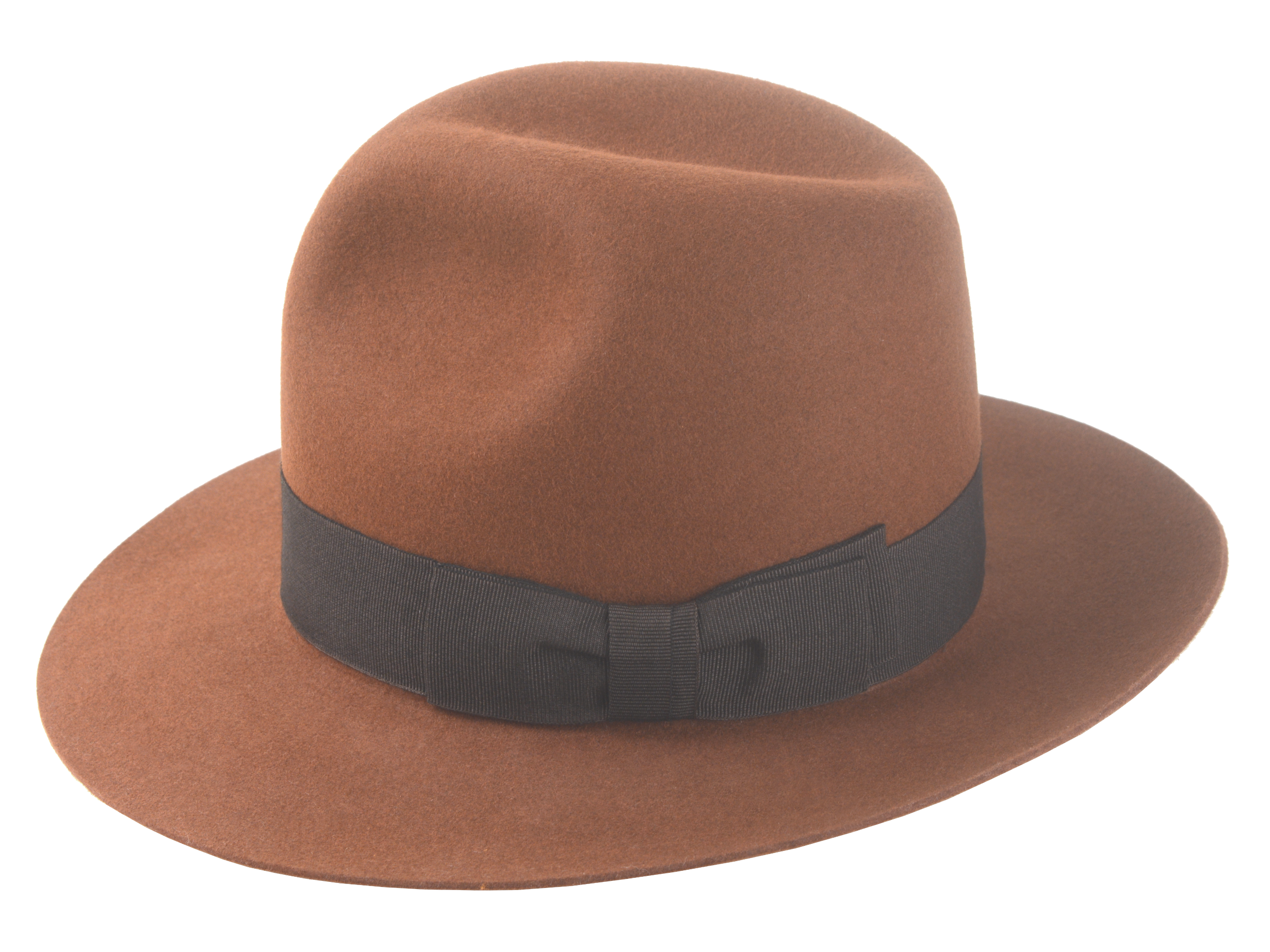 The RAIDER | Agnoulita Custom Handmade Hats Agnoulita Hats 2 | Brown, Cocoa Brown, Explorer, Men's Fedora, Rabbit fur felt