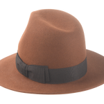 The RAIDER | Agnoulita Custom Handmade Hats Agnoulita Hats 3 | Brown, Cocoa Brown, Explorer, Men's Fedora, Rabbit fur felt