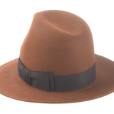 The RAIDER | Agnoulita Custom Handmade Hats Agnoulita Hats 3 | Brown, Cocoa Brown, Explorer, Men's Fedora, Rabbit fur felt