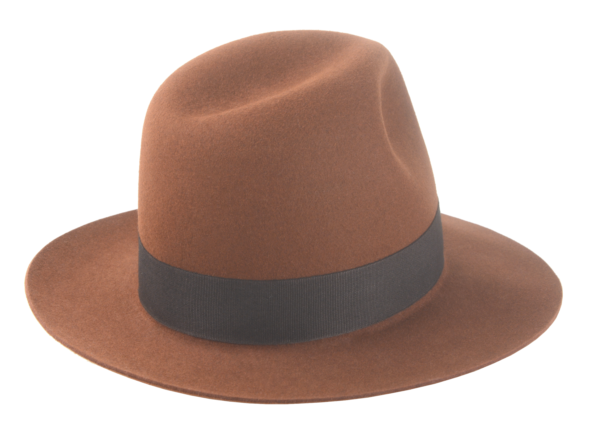 The RAIDER | Agnoulita Custom Handmade Hats Agnoulita Hats 4 | Brown, Cocoa Brown, Explorer, Men's Fedora, Rabbit fur felt