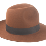 The RAIDER | Agnoulita Custom Handmade Hats Agnoulita Hats 5 | Brown, Cocoa Brown, Explorer, Men's Fedora, Rabbit fur felt