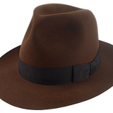 The RAIDER | Agnoulita Custom Handmade Hats Agnoulita Hats 1 | Brown, Explorer, Men's Fedora, Rabbit fur felt