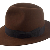 The RAIDER | Agnoulita Custom Handmade Hats Agnoulita Hats 2 | Brown, Explorer, Men's Fedora, Rabbit fur felt