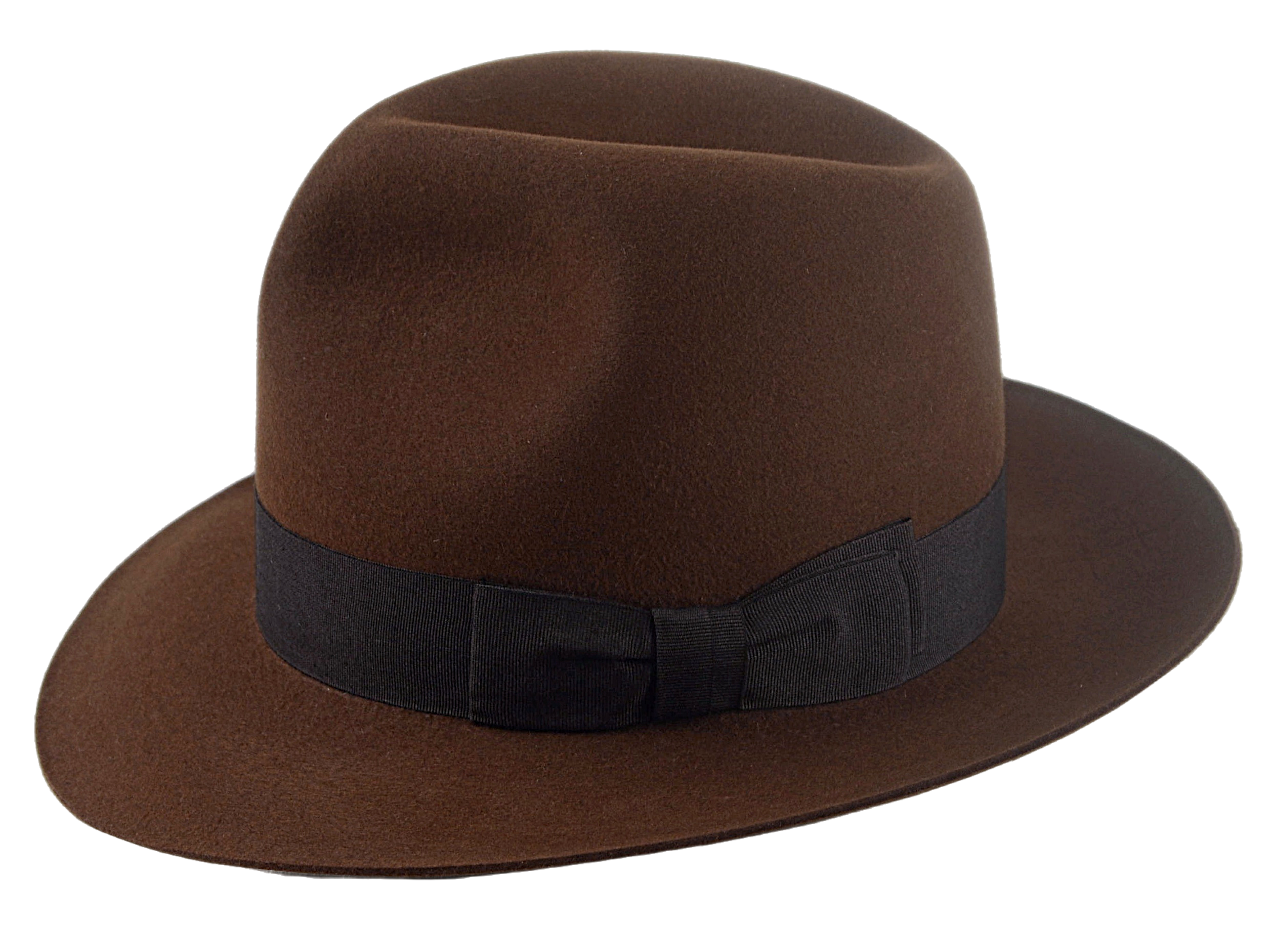 The RAIDER | Agnoulita Custom Handmade Hats Agnoulita Hats 2 | Brown, Explorer, Men's Fedora, Rabbit fur felt