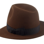 The RAIDER | Agnoulita Custom Handmade Hats Agnoulita Hats 3 | Brown, Explorer, Men's Fedora, Rabbit fur felt