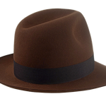 The RAIDER | Agnoulita Custom Handmade Hats Agnoulita Hats 4 | Brown, Explorer, Men's Fedora, Rabbit fur felt