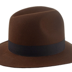 The RAIDER | Agnoulita Custom Handmade Hats Agnoulita Hats 5 | Brown, Explorer, Men's Fedora, Rabbit fur felt