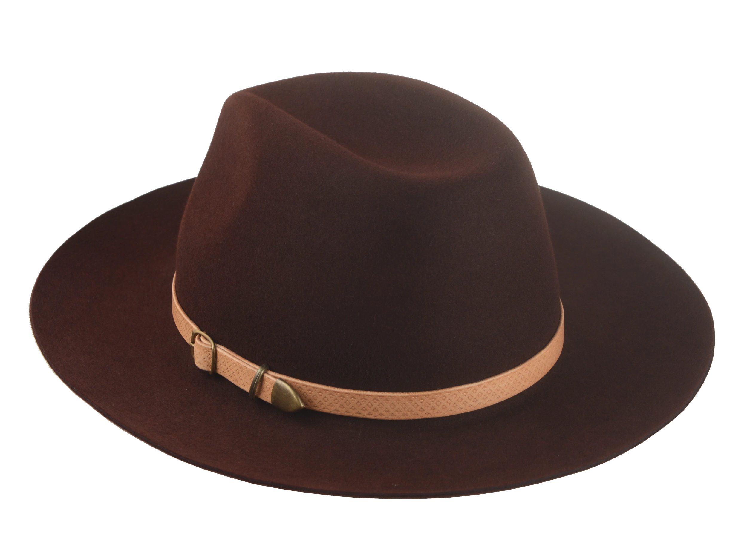 The Rebel - Rabbit Fur Felt Wide Brim Fedora For Men or Women with Embossed Leather Hat Belt in Oxblood Burgundy Color | Agnoulita Quality Custom Hats 3