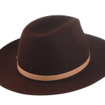 The Rebel - Rabbit Fur Felt Wide Brim Fedora For Men or Women with Embossed Leather Hat Belt in Oxblood Burgundy Color | Agnoulita Quality Custom Hats 4