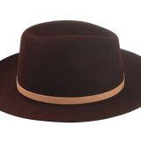 The Rebel - Rabbit Fur Felt Wide Brim Fedora For Men or Women with Embossed Leather Hat Belt in Oxblood Burgundy Color | Agnoulita Quality Custom Hats 5