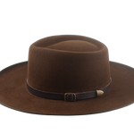 The Renegade: Image capturing the elegance of the chocolate hatband | Agnoulita Hats