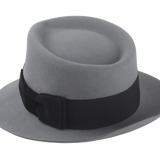 The Rick's Reserve Snap-Brim Fedora - Angled view highlighting the teardrop crown design | Agnoulita Hats