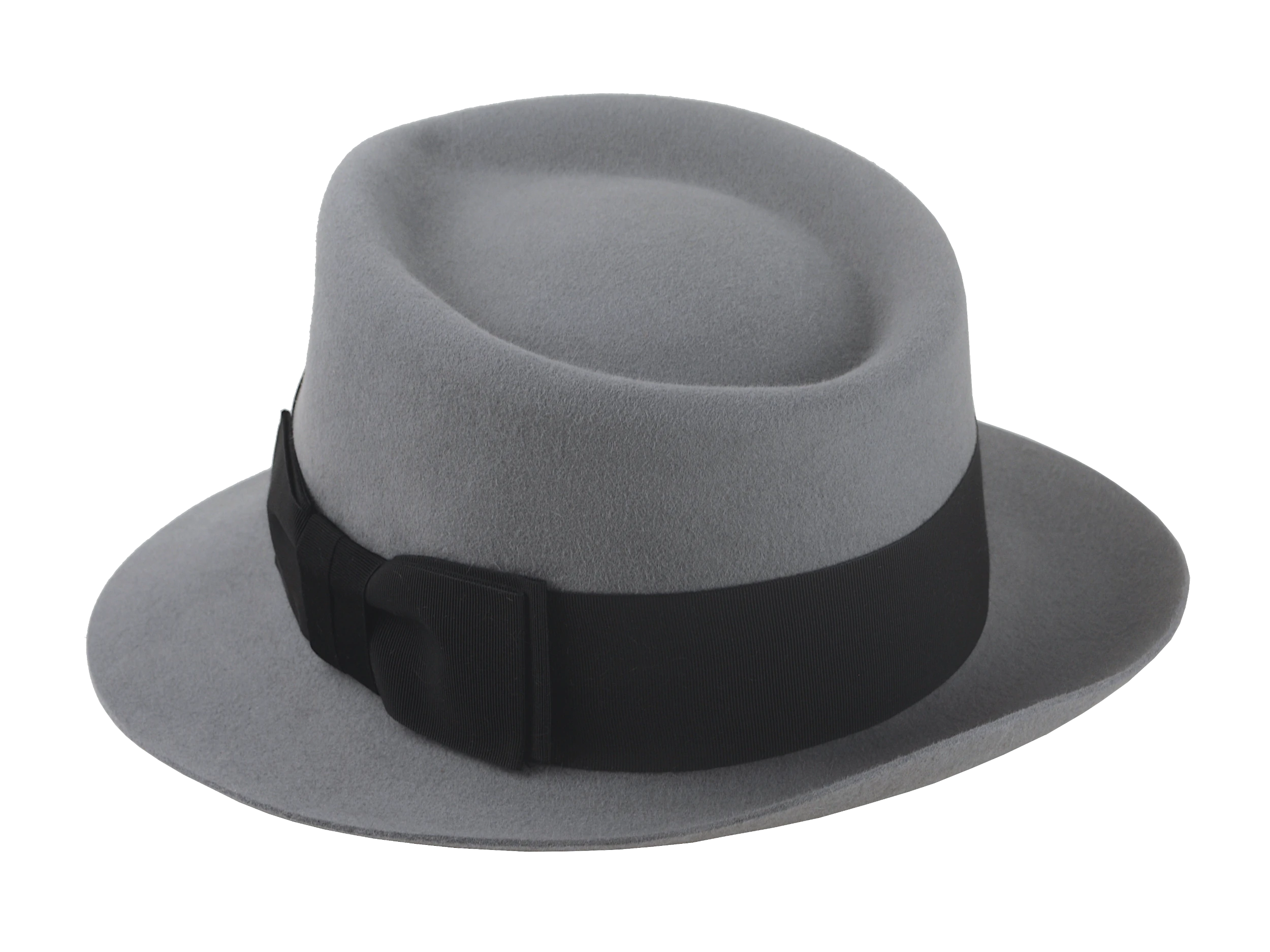 The Rick's Reserve Snap-Brim Fedora - Angled view highlighting the teardrop crown design | Agnoulita Hats