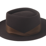 The Roamer: View of the 1 1/2" grosgrain ribbon hatband and crown detail | Agnoulita Hats