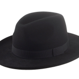 The ROCCO | Agnoulita Custom Handmade Hats Agnoulita Hats 1 | Black, Center-dent, Men's Fedora, Rabbit fur felt