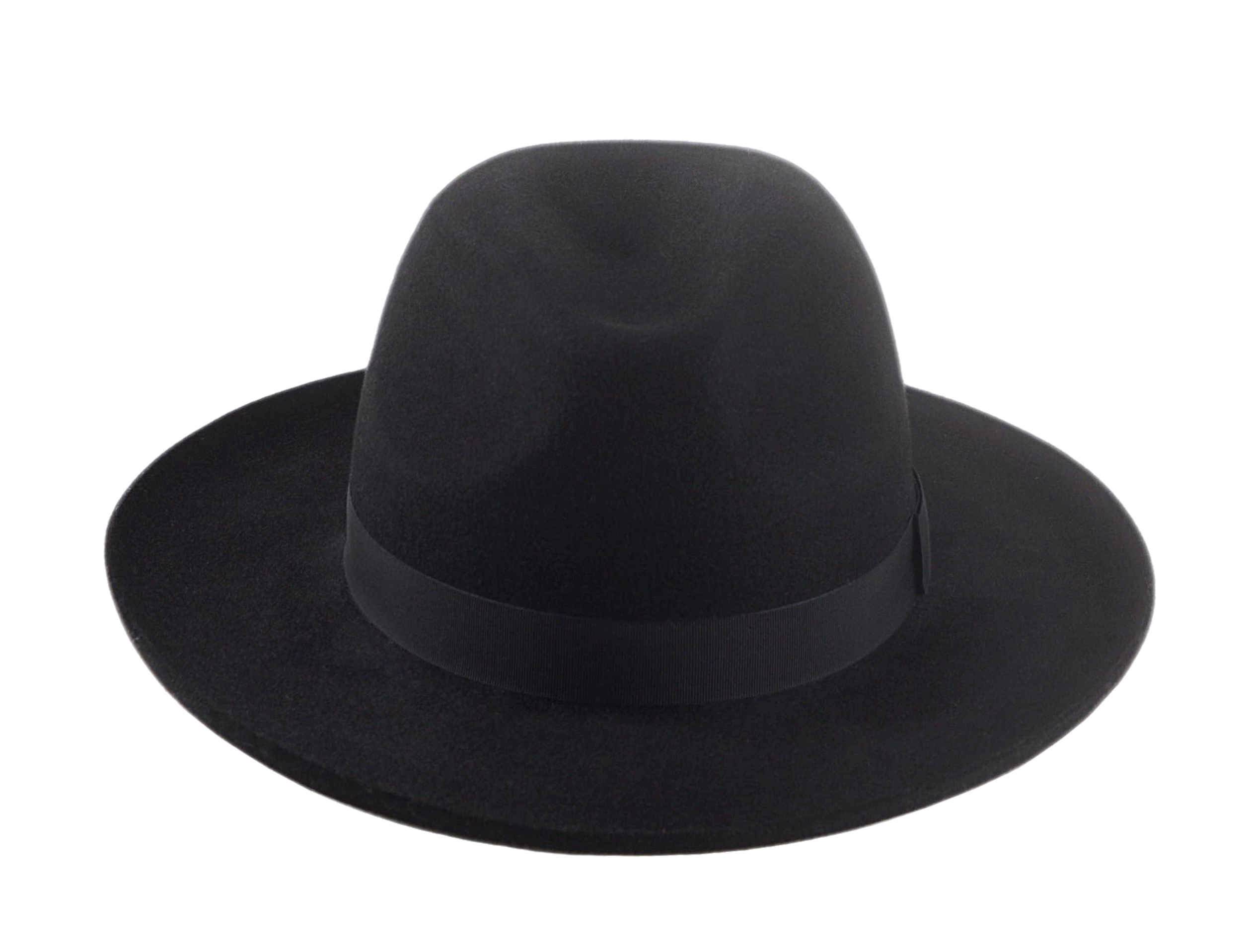 The ROCCO | Agnoulita Custom Handmade Hats Agnoulita Hats 6 | Black, Center-dent, Men's Fedora, Rabbit fur felt