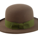 The ROVER | Agnoulita Custom Handmade Hats Agnoulita Hats 2 | Dark Taupe, Men's Fedora, Open Crown, Rabbit fur felt