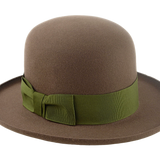 The ROVER | Agnoulita Custom Handmade Hats Agnoulita Hats 3 | Dark Taupe, Men's Fedora, Open Crown, Rabbit fur felt