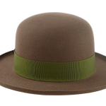 The ROVER | Agnoulita Custom Handmade Hats Agnoulita Hats 5 | Dark Taupe, Men's Fedora, Open Crown, Rabbit fur felt