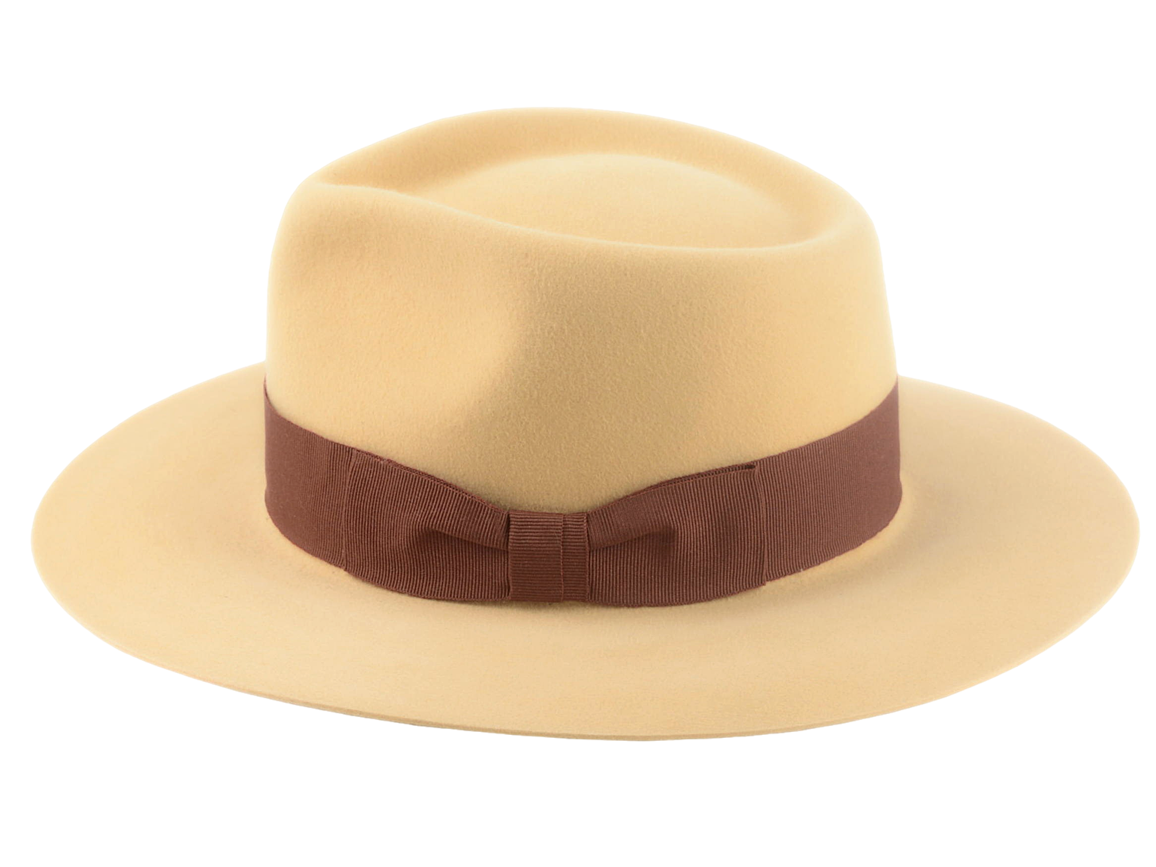 The RUSTY ELEVEN | Agnoulita Custom Handmade Hats Agnoulita Hats 2 | Rabbit fur felt, Teardrop, Wide Brim Fedora, Yellow