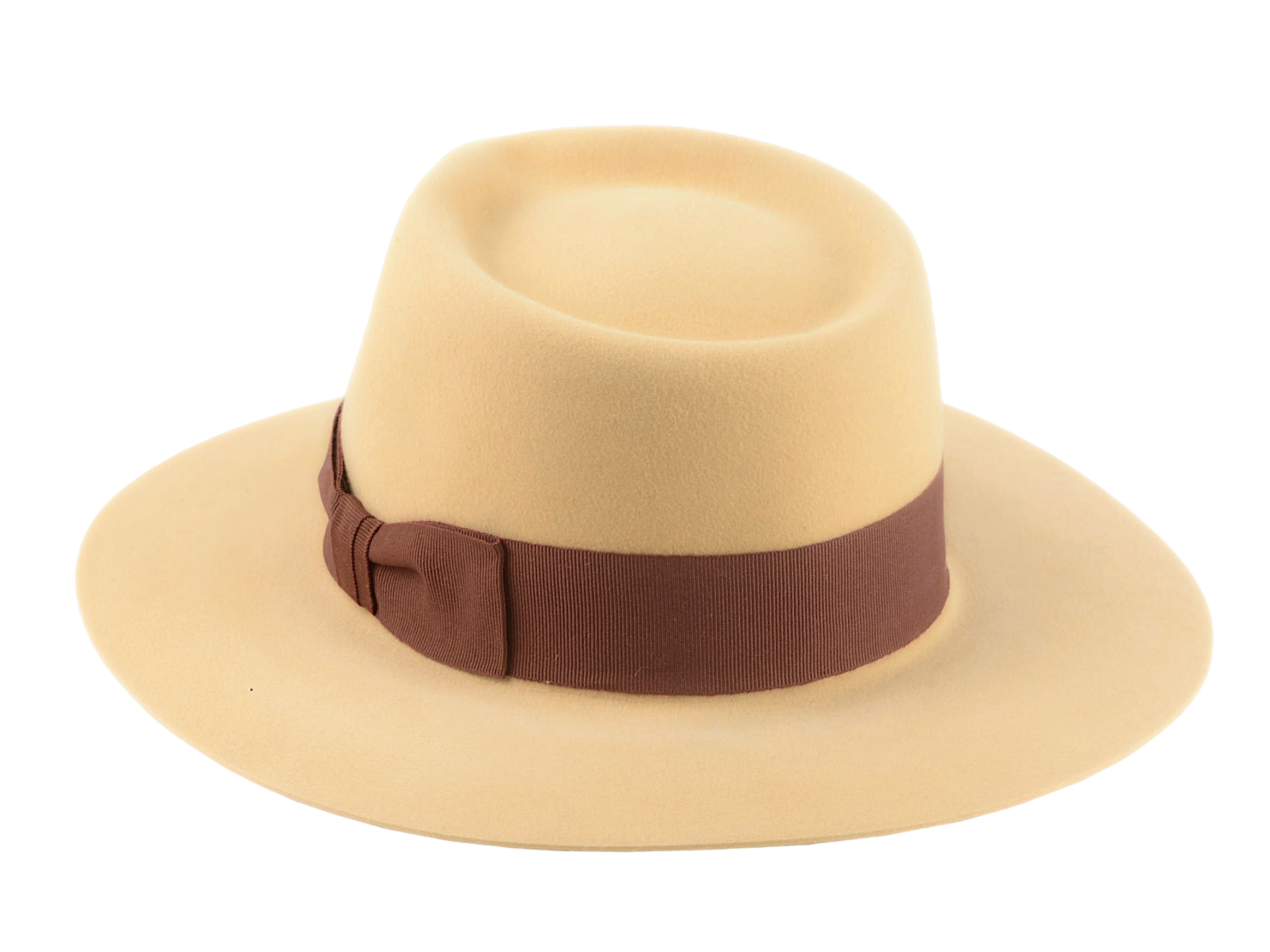 The RUSTY ELEVEN | Agnoulita Custom Handmade Hats Agnoulita Hats 3 | Rabbit fur felt, Teardrop, Wide Brim Fedora, Yellow