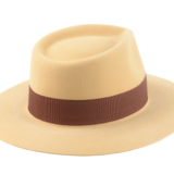 The RUSTY ELEVEN | Agnoulita Custom Handmade Hats Agnoulita Hats 4 | Rabbit fur felt, Teardrop, Wide Brim Fedora, Yellow