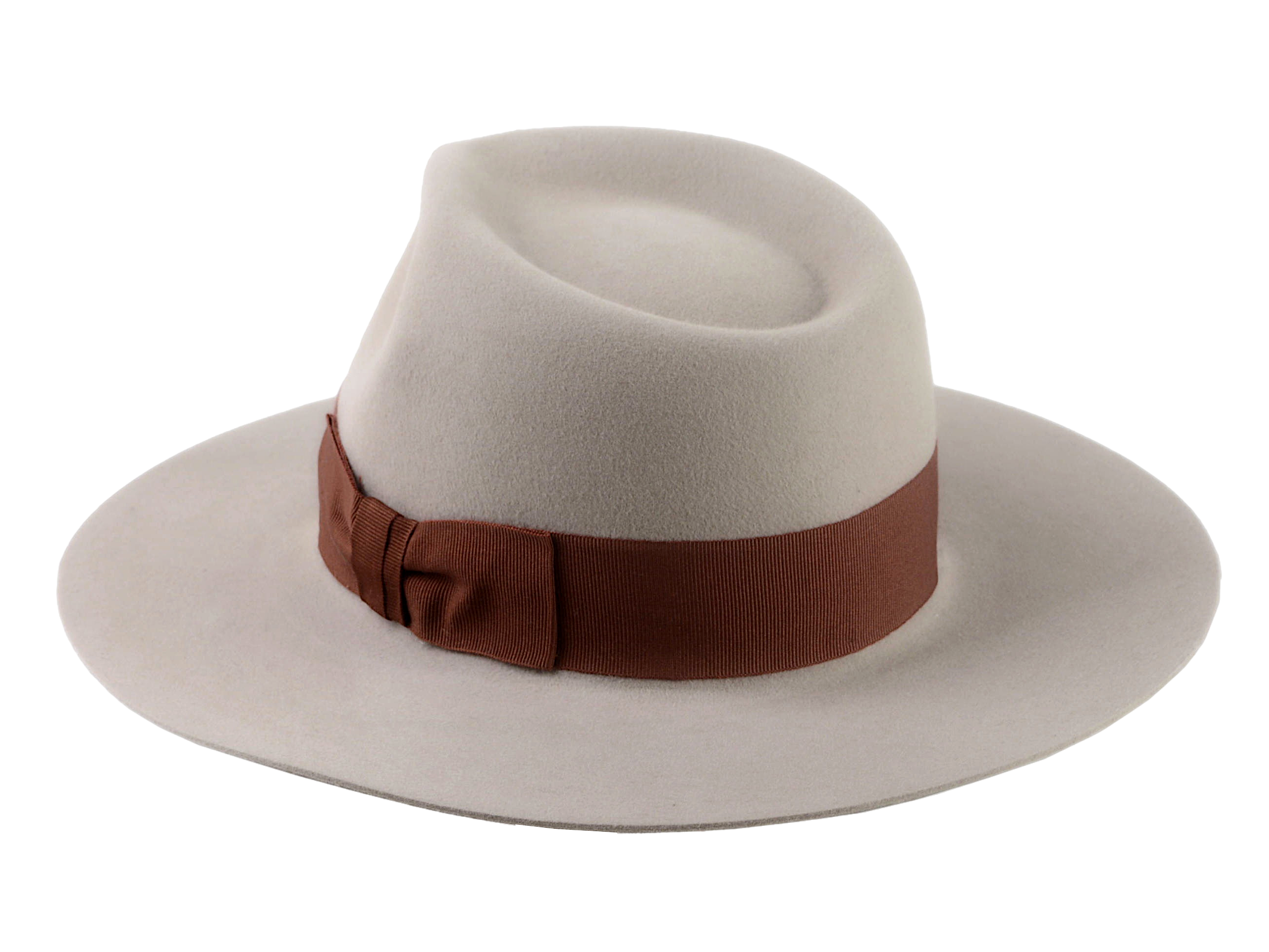 The RUSTY ELEVEN | Agnoulita Custom Handmade Hats Agnoulita Hats 3 | Beige, Rabbit fur felt, Teardrop, Wide Brim Fedora