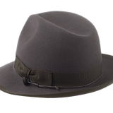 The SEBASTIAN | Agnoulita Custom Handmade Hats Agnoulita Hats 3 | Caribou Grey, Center-dent, Men's Fedora, Rabbit fur felt