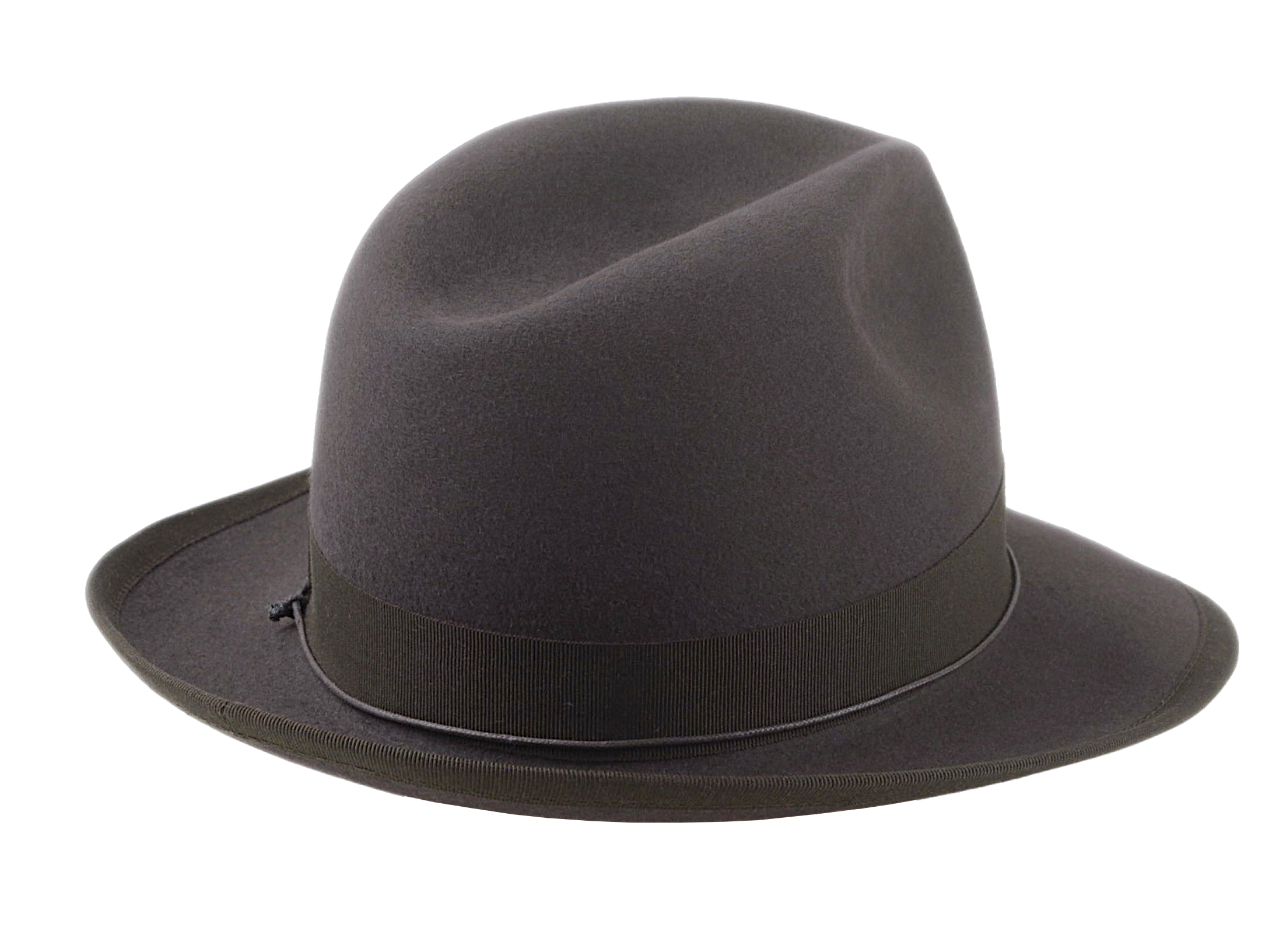 The SEBASTIAN | Agnoulita Custom Handmade Hats Agnoulita Hats 4 | Caribou Grey, Center-dent, Men's Fedora, Rabbit fur felt