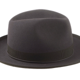 The SEBASTIAN | Agnoulita Custom Handmade Hats Agnoulita Hats 5 | Caribou Grey, Center-dent, Men's Fedora, Rabbit fur felt