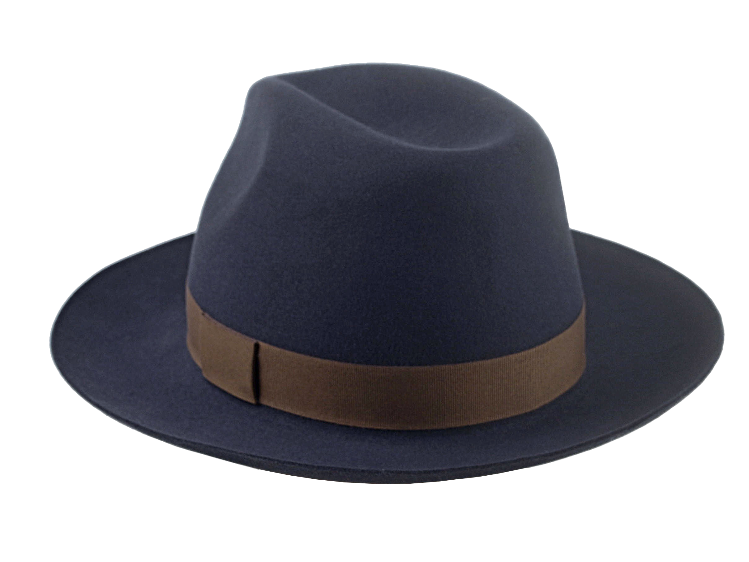 The SENATOR | Agnoulita Custom Handmade Hats Agnoulita Hats 3 | Center-dent, Men's Fedora, Rabbit fur felt, Slate Grey