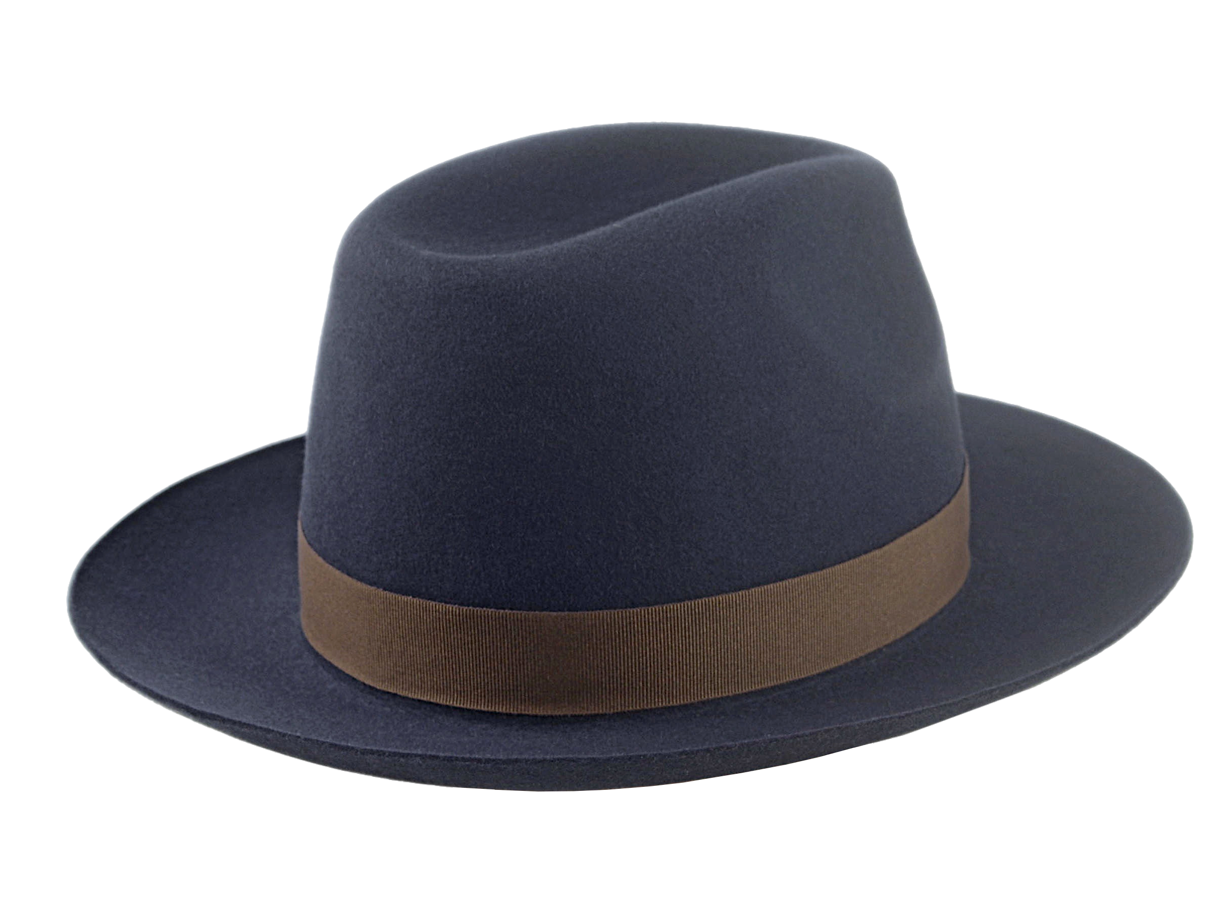 The SENATOR | Agnoulita Custom Handmade Hats Agnoulita Hats 4 | Center-dent, Men's Fedora, Rabbit fur felt, Slate Grey