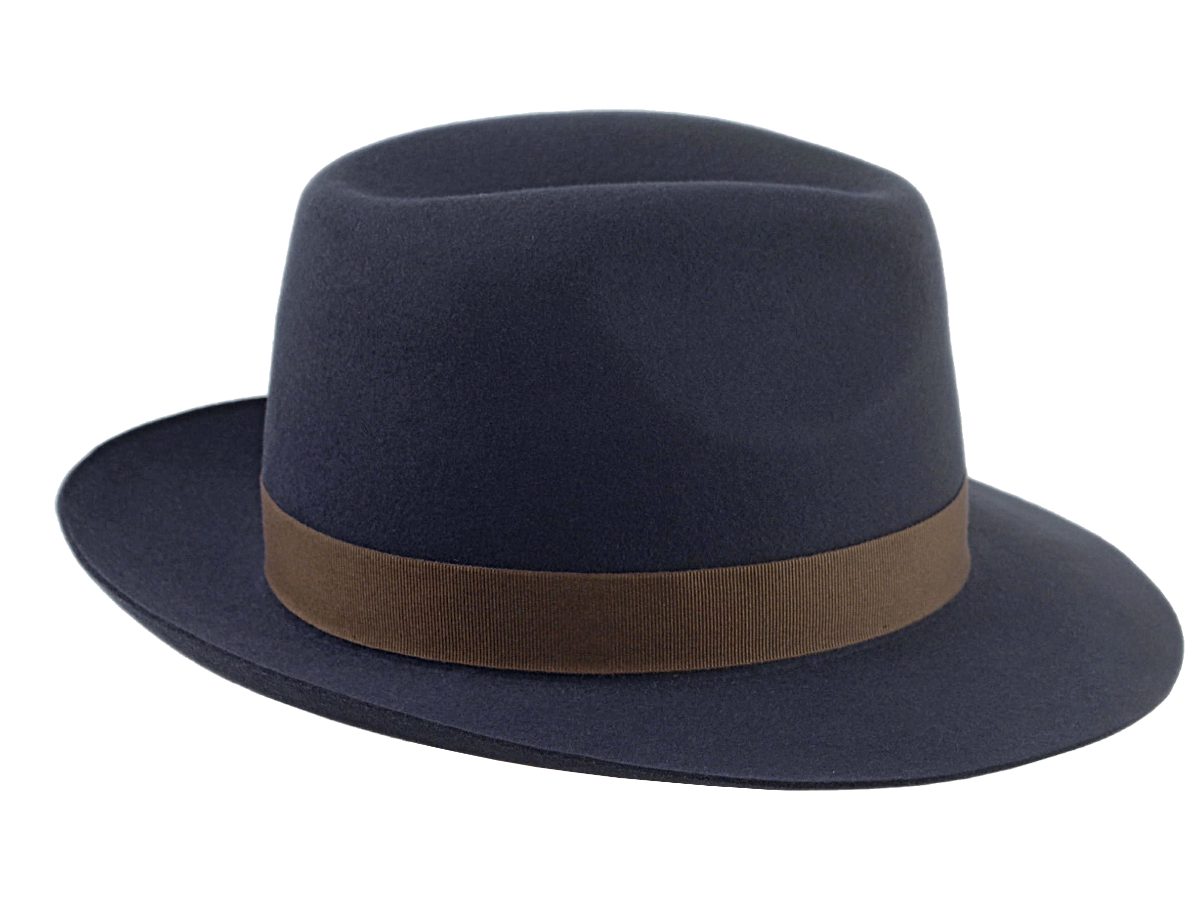 The SENATOR | Agnoulita Custom Handmade Hats Agnoulita Hats 5 | Center-dent, Men's Fedora, Rabbit fur felt, Slate Grey
