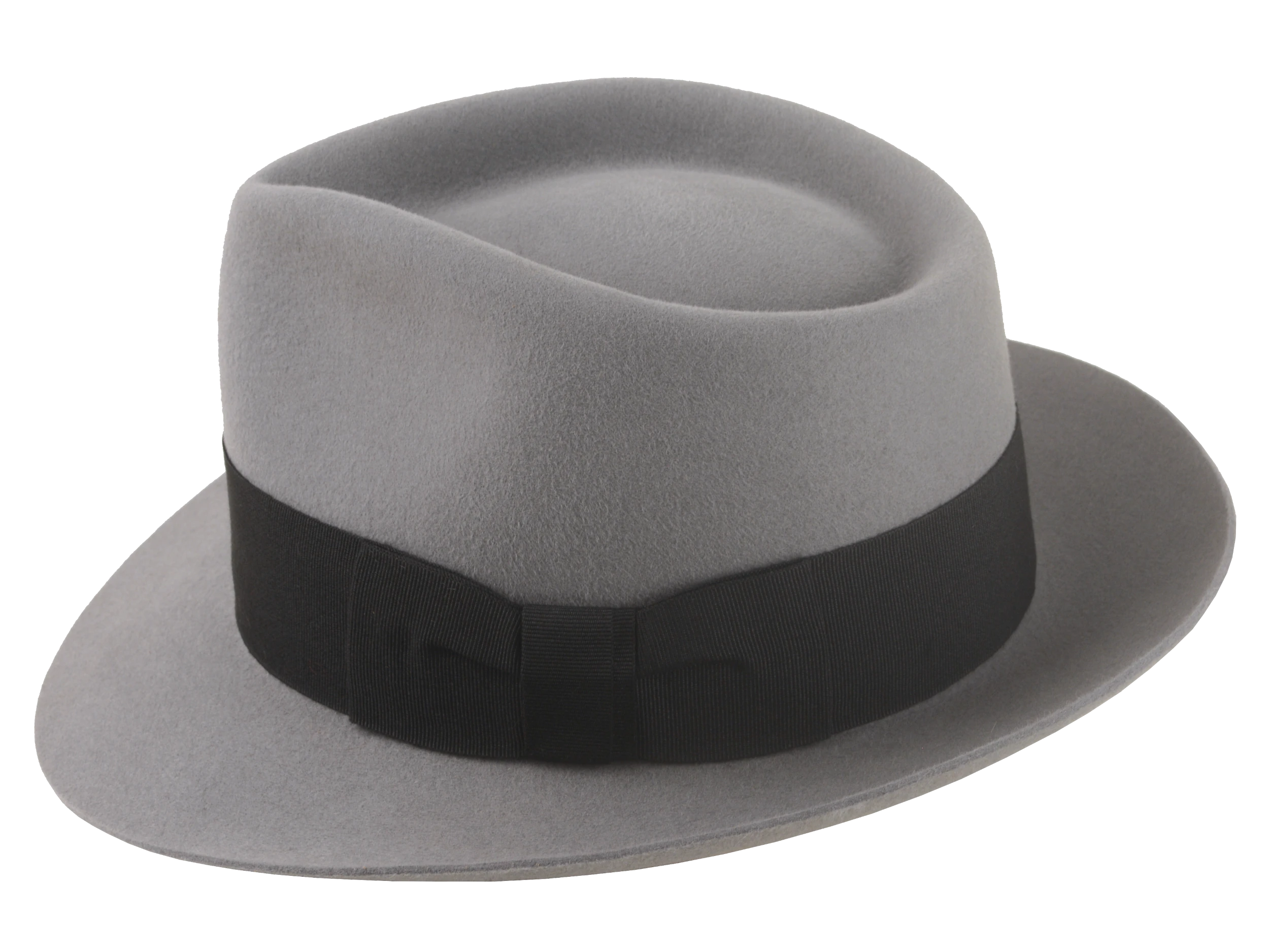 The Shadows: Detailed view of the 2" grosgrain ribbon hatband | Agnoulita Hats