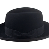 The SIGNATURE | Agnoulita Custom Handmade Hats Agnoulita Hats 2 | Black, Homburg Fedora, Rabbit fur felt, Single-crease