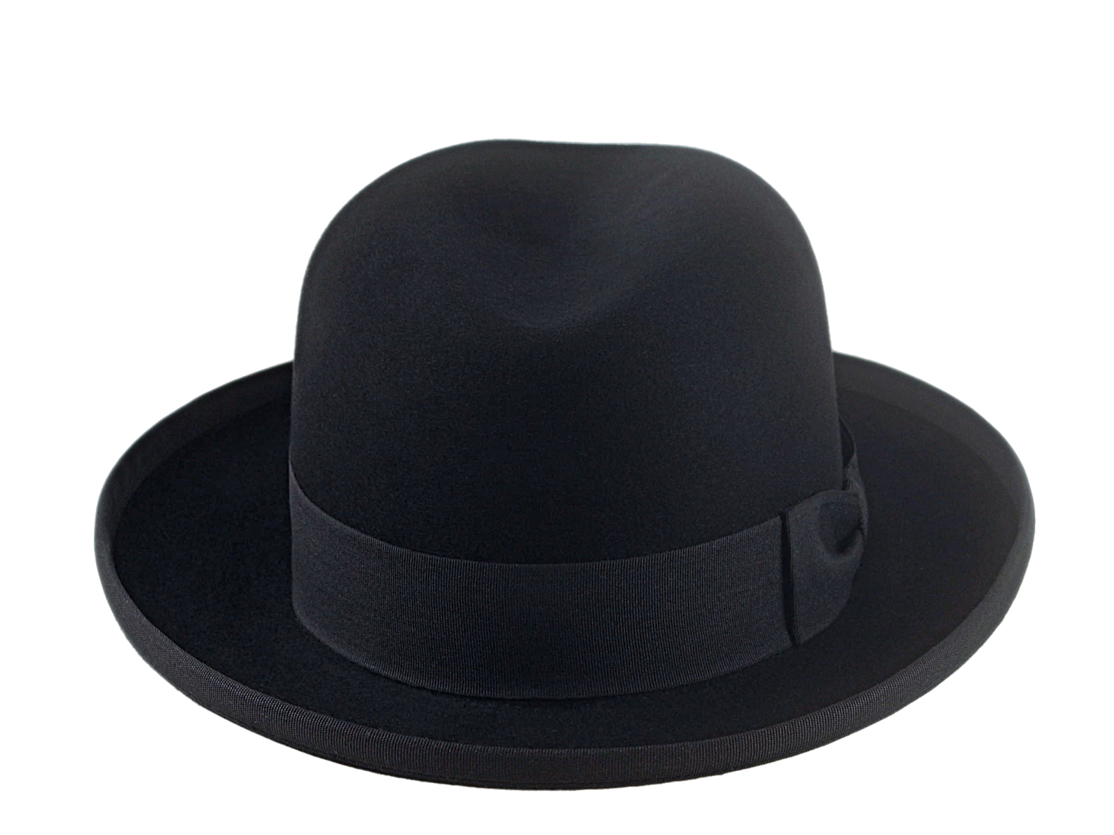 The SIGNATURE | Agnoulita Custom Handmade Hats Agnoulita Hats 6 | Black, Homburg Fedora, Rabbit fur felt, Single-crease