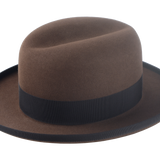 The Signature - Elegant Brown Beaver Fur Felt Homburg Hat for Men | Agnoulita Quality Custom Hats 4