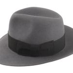 The Silkstone: Detailed shot of the grosgrain ribbon hatband in bold black | Agnoulita Hats