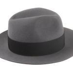 The Silkstone: Side view emphasizing the raw-edge fedora snap brim | Agnoulita Hats
