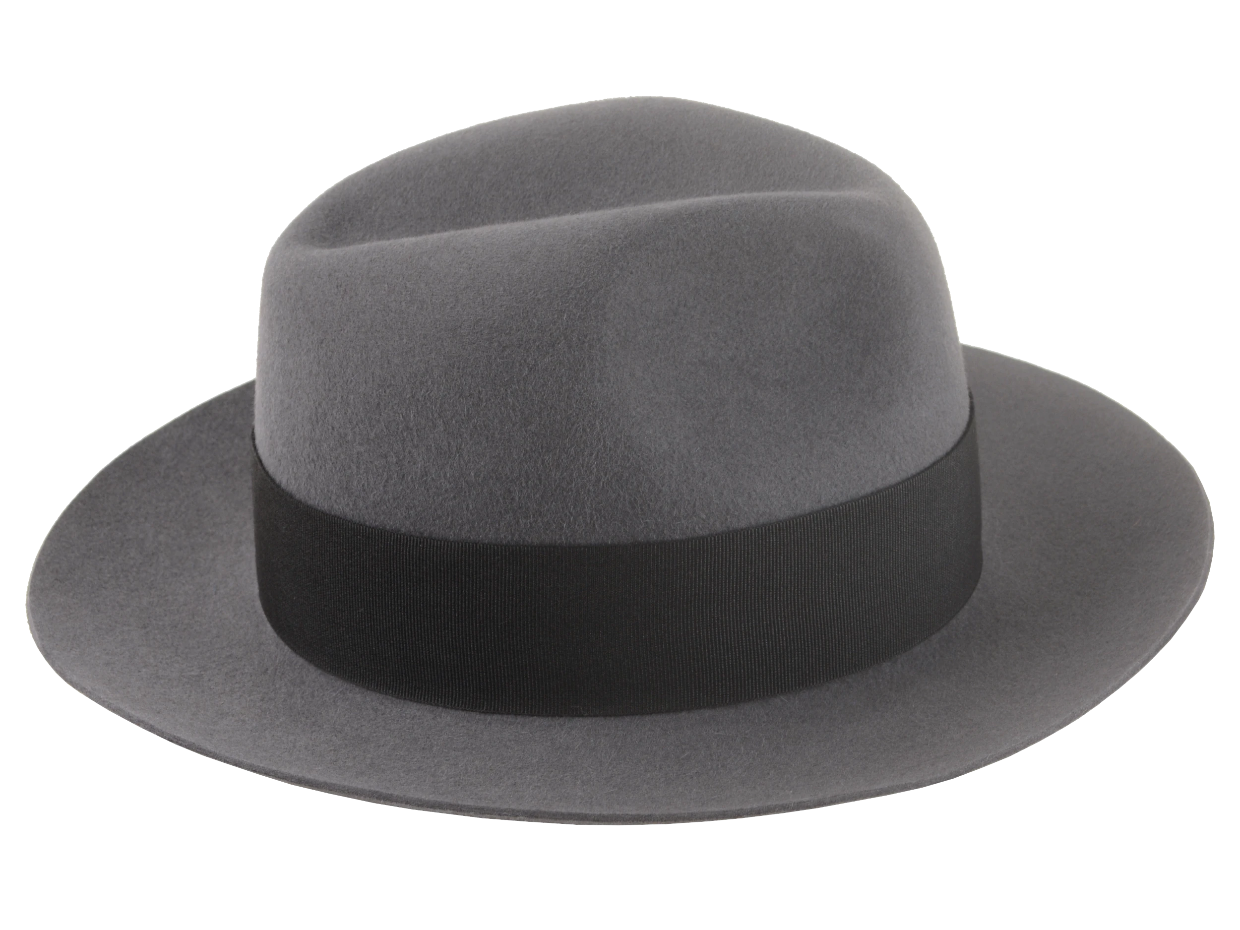 The Silkstone: Side view emphasizing the raw-edge fedora snap brim | Agnoulita Hats
