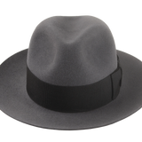 The Silkstone: Frontal view, presenting the hat's full noir aesthetic | Agnoulita Hats