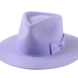 The SOLO | Agnoulita Custom Handmade Hats Agnoulita Hats 1 | Lilac, Purple, Rabbit fur felt, Teardrop, Wide Brim Fedora