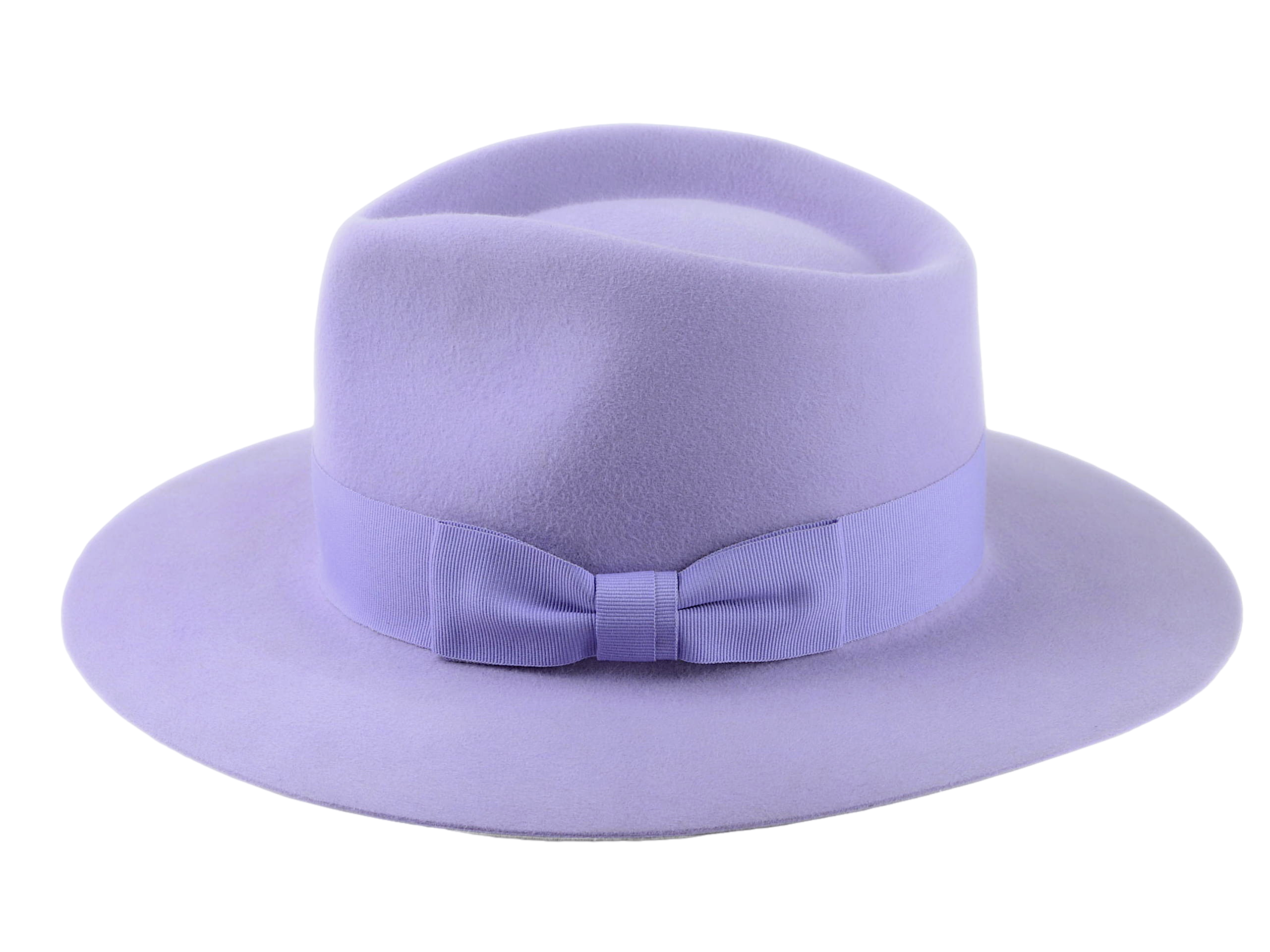The SOLO | Agnoulita Custom Handmade Hats Agnoulita Hats 2 | Lilac, Purple, Rabbit fur felt, Teardrop, Wide Brim Fedora